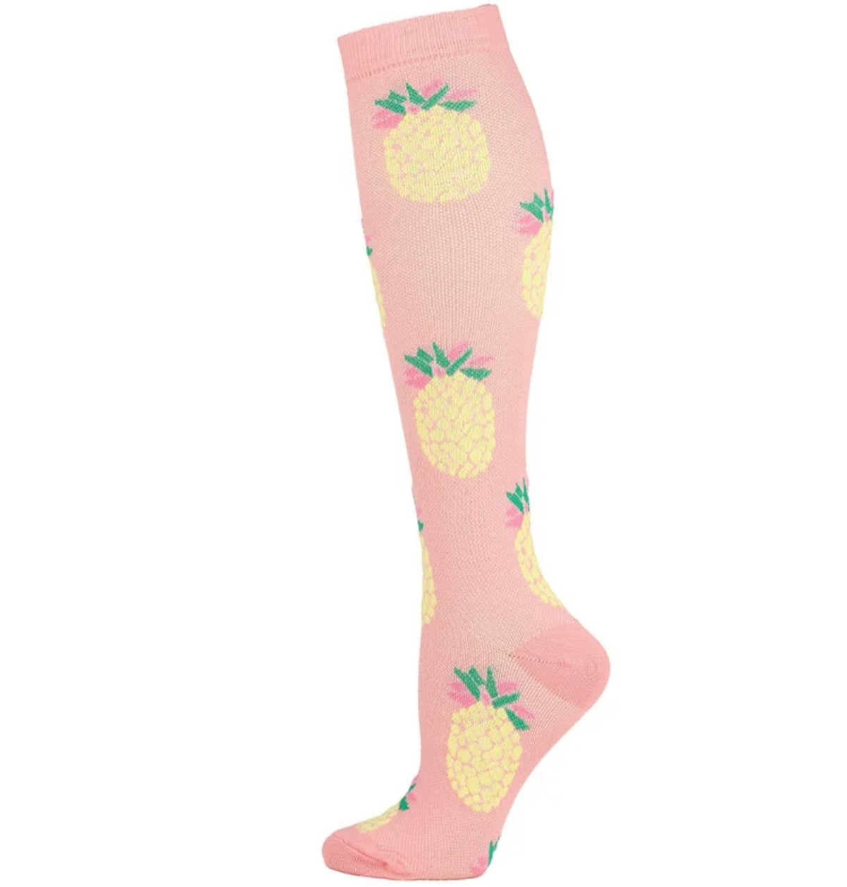 Pink Pineapple Compression Socks