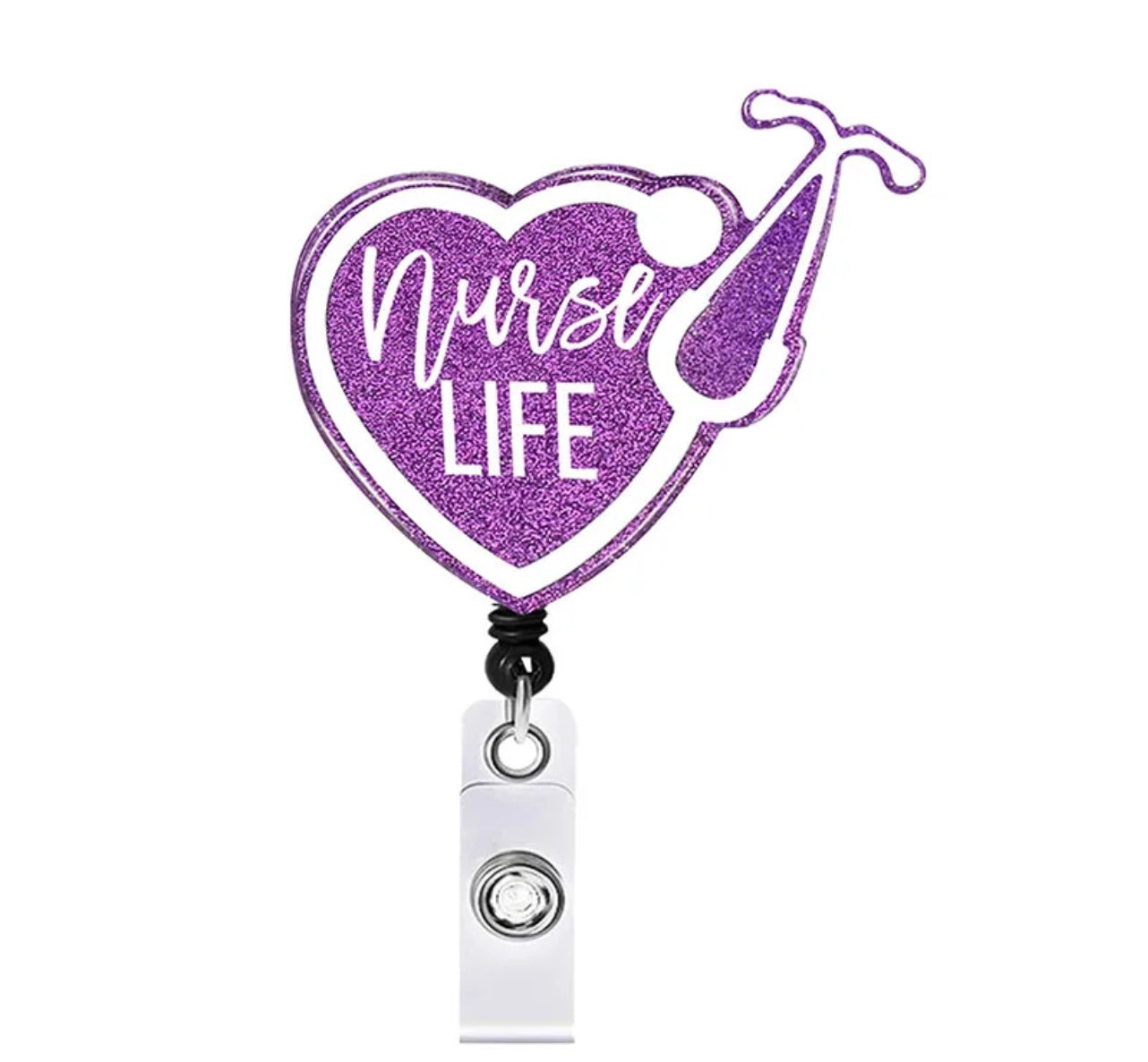 Purple Nurse Life Badge Reel