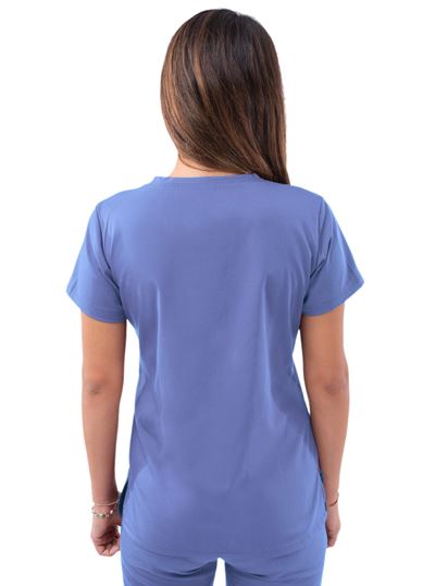 Adar Pro V-Neck Top Ceil Blue