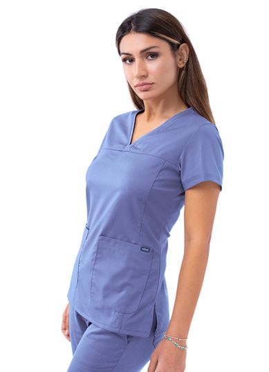 Adar Pro V-Neck Top Ceil Blue