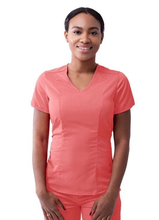 Adar Pro V-Neck Rapture Rose