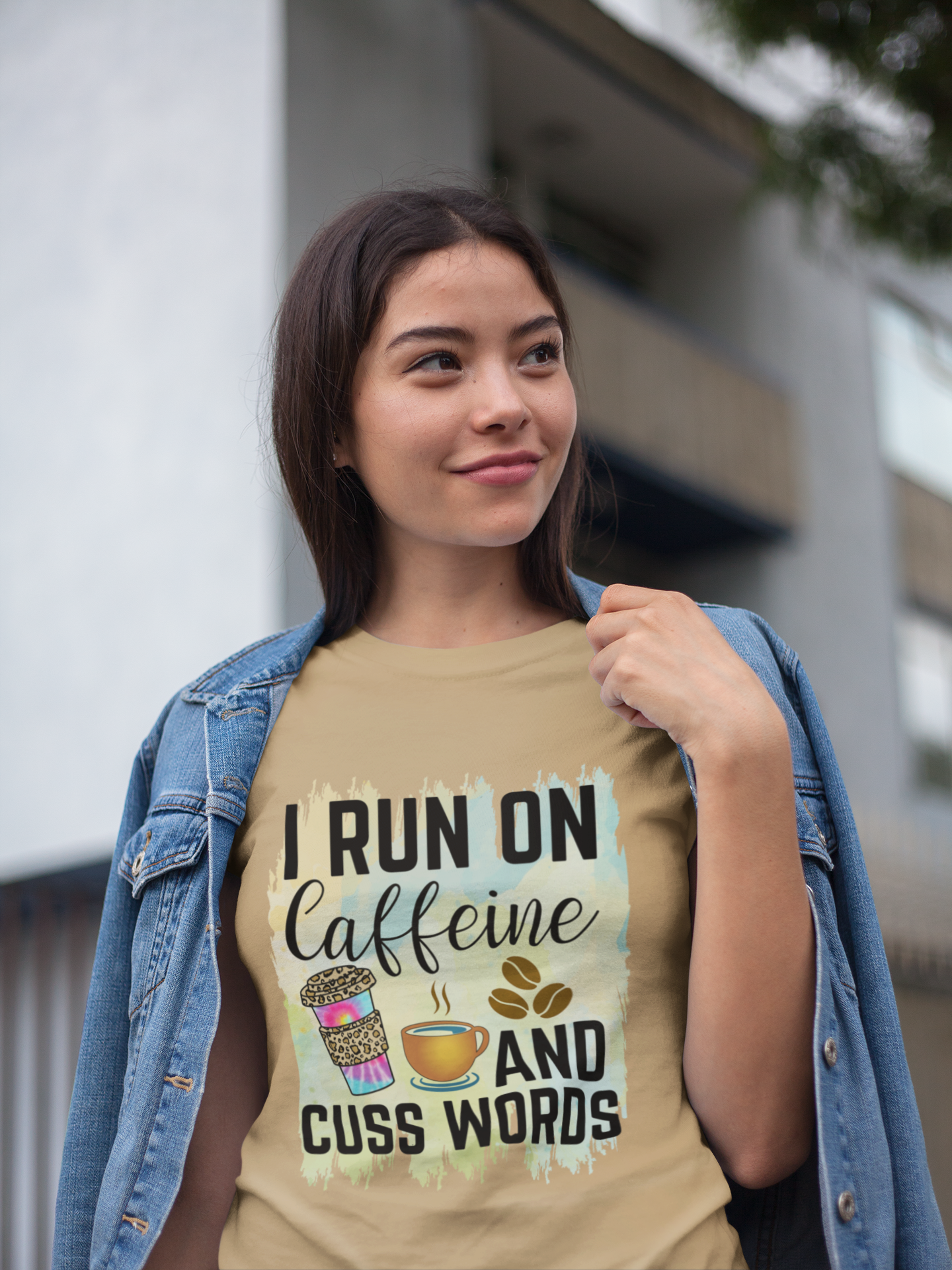 Caffeine & Cuss Words Tee