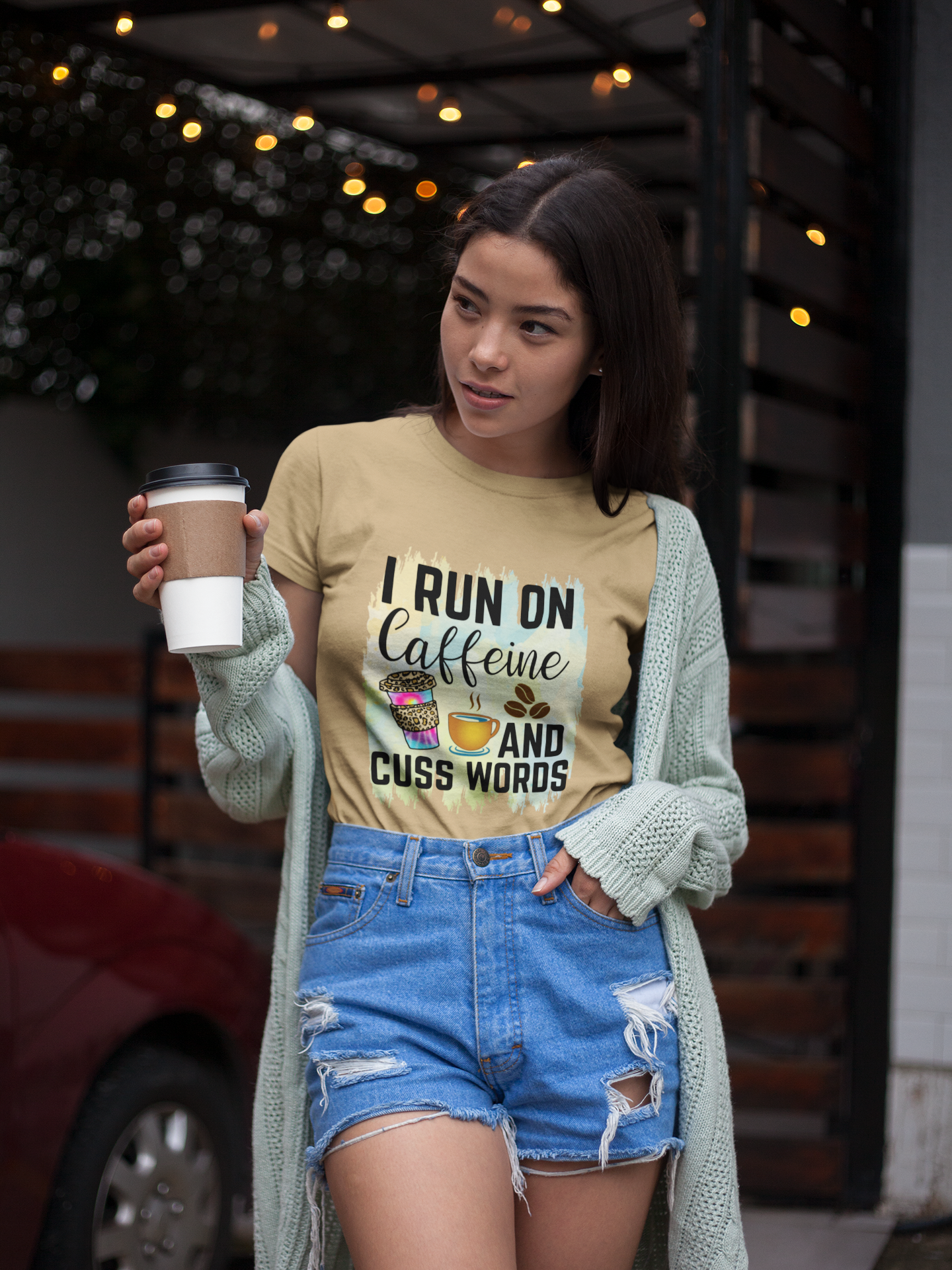 Caffeine & Cuss Words Tee