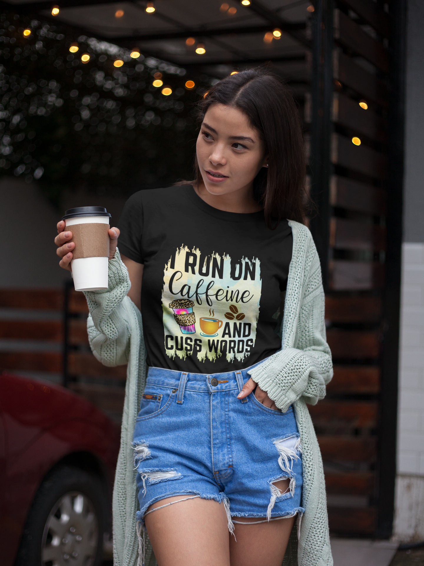 Caffeine & Cuss Words Tee